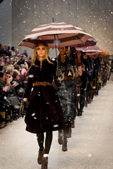 How Burberry used umbrellas at a show in London